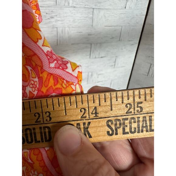 Rose & Oliver floral T-shirt sheer hem Paisley Bohemian TradMom plus size - Picture 9 of 10